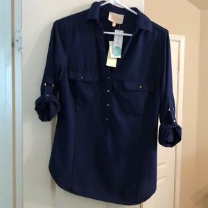 Skies are blue Stitch Fix  navy shirt